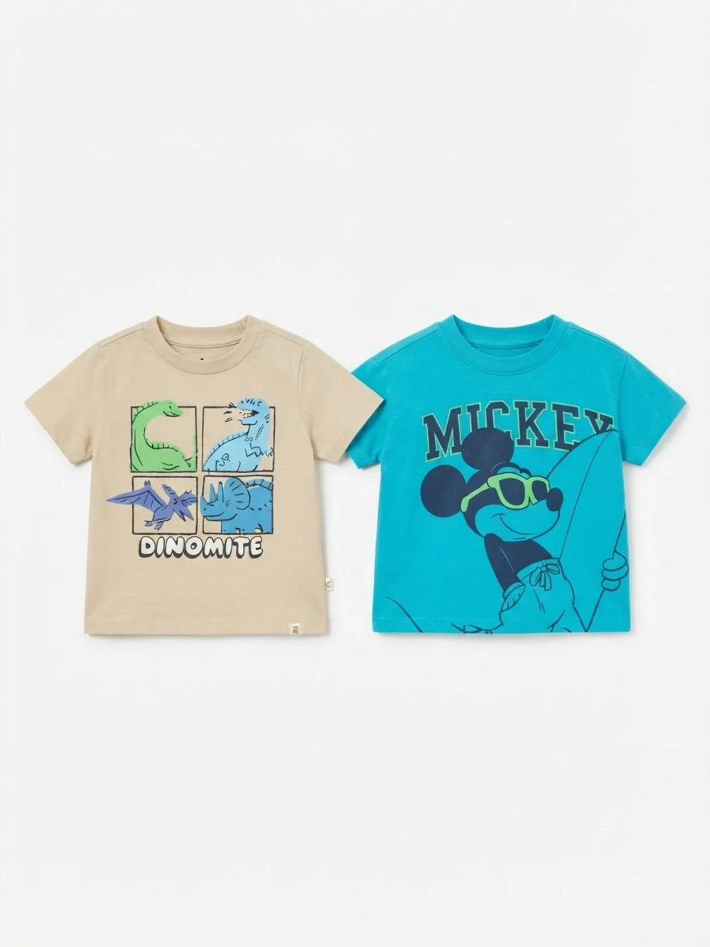 BabyGAP Lot x 2 Boys Mickey and Dino Tees Size 2